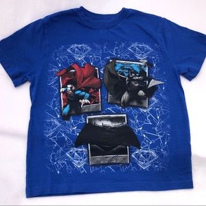 BOYS SHIRT SIZE 5 BATMAN and SUPERMAN
